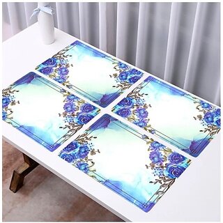 Revexo Rectangular Pack Of 4 Table Placemat (Brown, Pvc) Revexo Rectangular Pack Of 4 Table Placemat (Brown, Pvc)