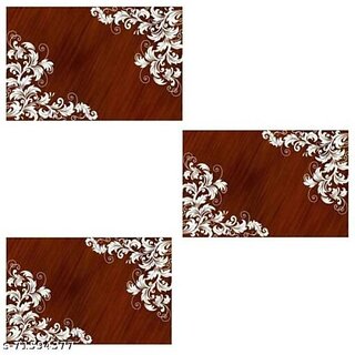                       M/S Revaxo Rectangular Pack Of 3 Table Placemat (Multicolor, Pvc)                                              