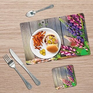                       M/S Revaxo Rectangular Pack Of 1 Table Placemat (Multicolor, Pvc)                                              
