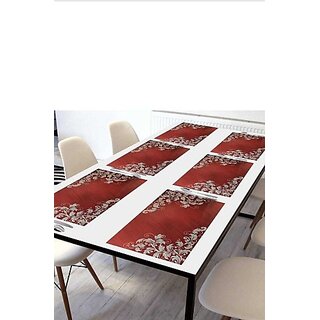                       M/S Revaxo Rectangular Pack Of 6 Table Placemat (Multicolor, Pvc)                                              