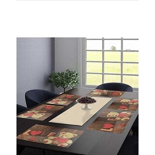                       M/S Revaxo Oval Pack Of 6 Table Placemat (Multicolor, Pvc)                                              