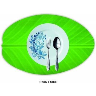                       Revexo Rectangular Pack Of 6 Table Placemat (Green, Pvc)                                              