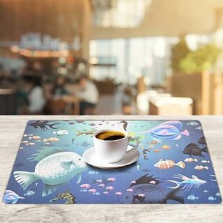 Revexo Rectangular Pack Of 6 Table Placemat (Multicolor, Pvc) Revexo Rectangular Pack Of 6 Table Placemat (Multicolor, Pvc)