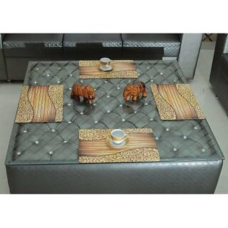 Revexo Rectangular Pack Of 6 Table Placemat (Multicolor, Pvc) Revexo Rectangular Pack Of 6 Table Placemat (Multicolor, Pvc)