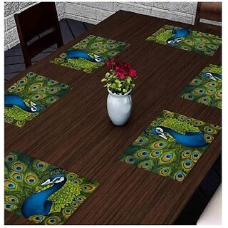 Revexo Rectangular Pack Of 6 Table Placemat (Multicolor, Pvc) Revexo Rectangular Pack Of 6 Table Placemat (Multicolor, Pvc)