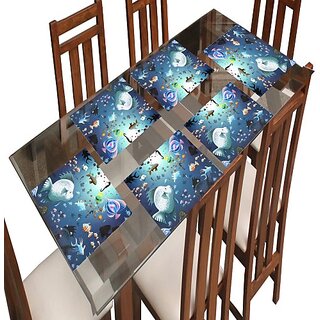 Revexo Rectangular Pack Of 6 Table Placemat (Multicolor, Pvc) Revexo Rectangular Pack Of 6 Table Placemat (Multicolor, Pvc)