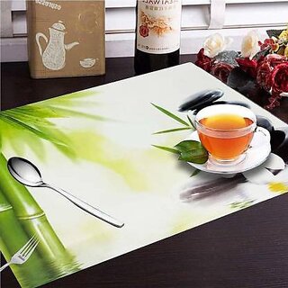                       Revexo Rectangular Pack Of 6 Table Placemat (Multicolor, Pvc)                                              