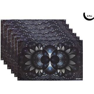 Revexo Rectangular Pack Of 6 Table Placemat (Multicolor, Pvc) Revexo Rectangular Pack Of 6 Table Placemat (Multicolor, Pvc)