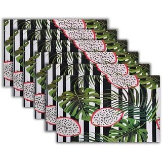 Revexo Rectangular Pack Of 6 Table Placemat (Multicolor, Pvc) Revexo Rectangular Pack Of 6 Table Placemat (Multicolor, Pvc)