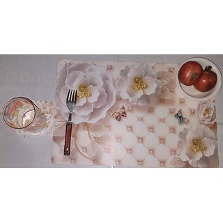 Revexo Rectangular Pack Of 6 Table Placemat (Multicolor, Pvc) Revexo Rectangular Pack Of 6 Table Placemat (Multicolor, Pvc)