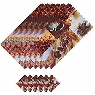 Revexo Rectangular Pack Of 6 Table Placemat (Multicolor, Pvc) Revexo Rectangular Pack Of 6 Table Placemat (Multicolor, Pvc)