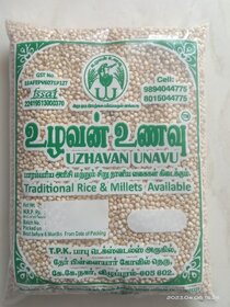 Uzhavan Unavu - Organic - White cholam / Sorghum / Saphed Cholam / Vellai Cholam - 1Kg