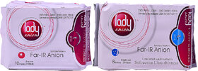 Lady Anion Day  Night Use (240mm-10pads,290mm-8pads)-Pack of 100  Eco Friendly Pads