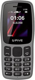 Gfive U106 (Dual SIM, 950 mAh Battery, 1.8 Inch Display, Grey)