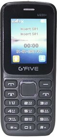 Gfive U220+ (Dual SIM, 1000 mAh Battery, 1.8 Inch Display, Black,Grey)