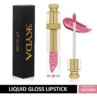                       KYDA Glossy liquid waterproof long lasting stasy up to 8-12hrs High shine non drying Lip Gloss lipstick  (6.6ml, Sakura)                                              