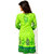 The Mini Needle Green Cotton Geometric Stitched Kurti For Women