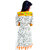 The Mini Needle White Cotton Printed Stitched Kurti For Women