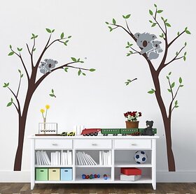 Homeberry Flying Bird with Cage and Magical Tree Large Self Adhesive Sticker (Pack of 2)