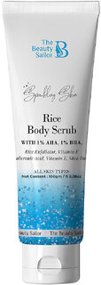 The Beauty Sailor- Sparkling Skin Rice Body Scrub for glowing skin Hyaluronic Acid, Shea Butter and Vitamin E