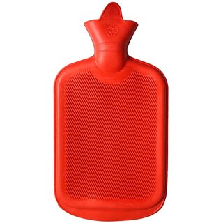                       Mycure Rubber Water Bottle 0.5 L (500 ML) One side Ribbed Hot water bag for Pain Relief  Massager                                              