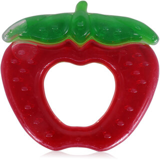                       ASEENAA PREMIUM WATER FILLED TOY TEETHER APPLE SHAPE WITH RING KEY TEETHER  PACK OF 1 ( Red )                                              