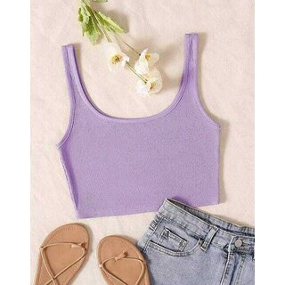                       Raabta Fashion Full Coverage Lavender Tank Top                                              