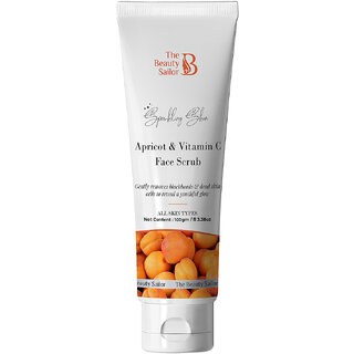                       The Beauty Sailor- Apricot and Vitamin C face scrub Naturally exfoliating Vitamin C face scrub for acne prone skin                                              