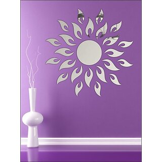                       Homeberry Corner Leaf Large Self Adhesive Sticker (Pack of 1)                                              