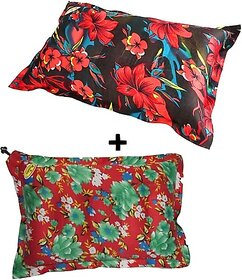 Balaji Mart Air Floral Travel Pillow Pack Of 2  (Multicolor)