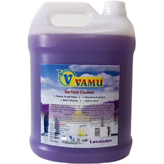                       Vamu Surface  Floor cleaner - Levender 5 Ltr Suitable for All Floors and Cleaner Mops, Anti Bacterial Formulation                                              