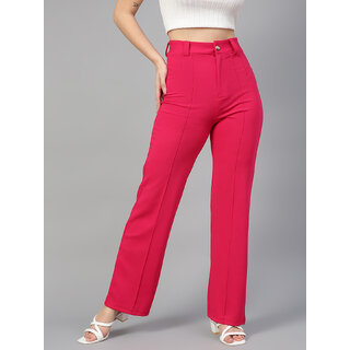                       Kotty Womens Viscose Rayon Pink Trousers                                              
