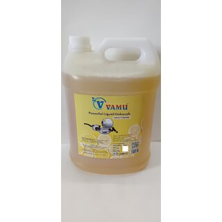                       Vamu Powerful Liquid Dish wash gel with Lemon Fragrance 5 Ltr                                              