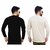 SKYFIT Pack of 2 Men Graphic Print Round Neck White, Black T-Shirt