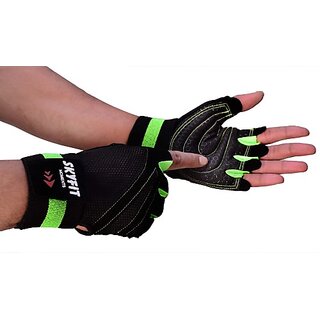                       SKYFIT Geniun Netted And Sillica Padds With Wrist Support Gym Sports Gloves Gym & Fitness Gloves  (Multicolor)                                              