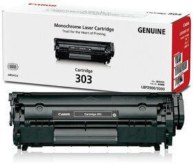 303 Black Toner Cartridge For Laserjet Printer LBP 2900 / 3000 Printers
