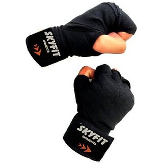                       SKYFIT Hand Wrap Gloves For Gym Boxing And Pain Gym & Fitness Gloves  (Black)                                              