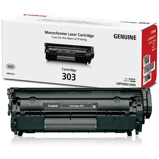                       303 Black Toner Cartridge For Laserjet Printer LBP 2900 / 3000 Printers                                              