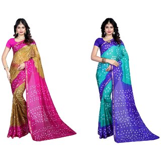 SVB Sarees Multicolour Khadi Silk Saree With Blouse Piece Combo Of 2 Sarees SVB Sarees Multicolour Khadi Silk Saree With Blouse Piece Combo Of 2 Sarees