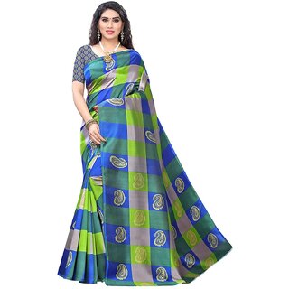                       SVB Saree Multicolor Mysore Silk Saree                                              