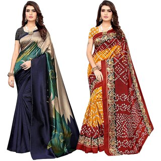 SVB Sarees Art Silk Saree Combo Of 2 Saree SVB Sarees Art Silk Saree Combo Of 2 Saree