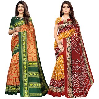 SVB Sarees Silk Printed Saree Combo Of 2 Saree SVB Sarees Silk Printed Saree Combo Of 2 Saree
