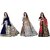 SVB Sarees Multicolour Kalamkari Printed Khadi Saree Pack Of 3