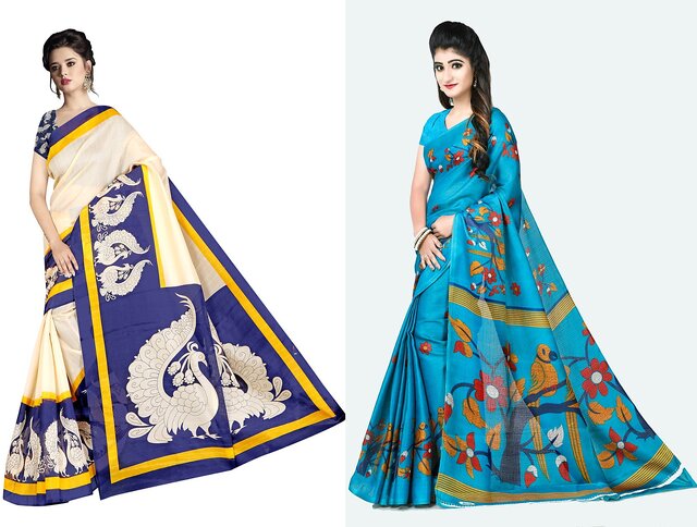 Combo 2 Saree Cotton Silk Sarees at Rs 964.00 | Hyderabad| ID: 27546544430