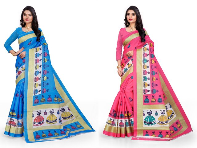 Buy online Women's Saree Combo With Blouse from ethnic wear for Women by  Florence for ₹469 at 86% off | 2024 Limeroad.com