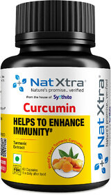 Natxtra Curcumin Immunity Booster With Turmeric Extract (60 Capsules)