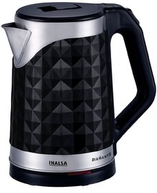 INALSA Designer Electric Kettle Double Wall 1.8L - Diamante; 1300W with Boil Dry Protection  Auto-Shut Off Inbuilt SS