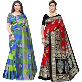SVB Sarees Art Silk Saree Combo Of 2 Saree SVB Sarees Art Silk Saree Combo Of 2 Saree