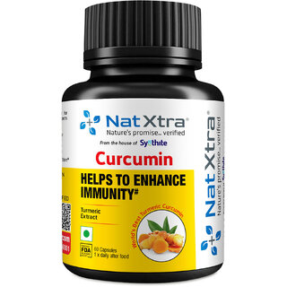                       Natxtra Curcumin Immunity Booster With Turmeric Extract (60 Capsules)                                              