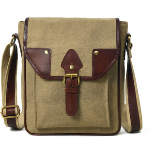 AQUADOR messenger bag of canvas and genuine leather(AB-CL-1533)